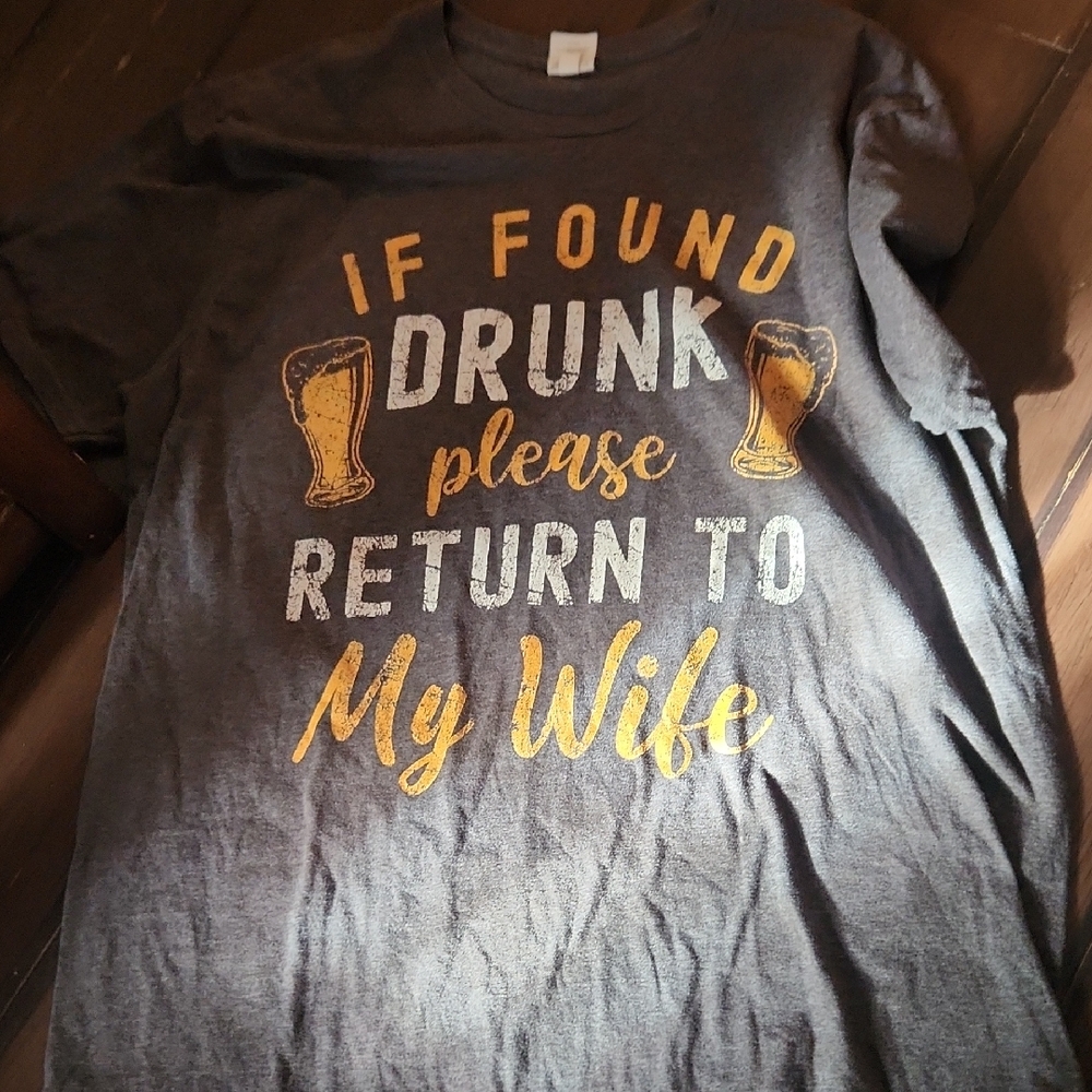 Charcoal Graphic Tee with Humorous Print